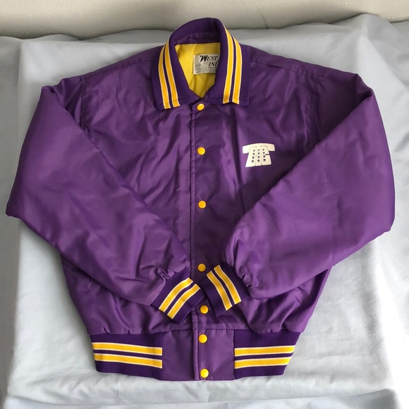 Vintage 7s Purple Gold Bomber Jacket 